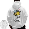 Bee Kind Bumble Bee Anti Bullying Teacher Kindness Matters Men Zip Up Hoodie Back Print, trending gift Bee Kind Bumble Bee Anti Bullying Teacher Kindness Matters Men Zip Up Hoodie Back Print, trending gift