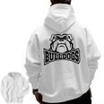 Bulldogs Teacher Student School Sports Fan Team Spirit Men Zip Up Hoodie Back Print, trending gift