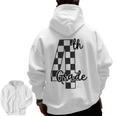 Checkered Fourth Grade Back To School Teachers Students Men Zip Up Hoodie Back Print, trending gift Checkered Fourth Grade Back To School Teachers Students Men Zip Up Hoodie Back Print, trending gift