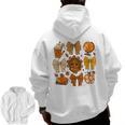 Coquette Teach Teacher Bows Thanksgiving Turkey Fall Autumn Men Zip Up Hoodie Back Print, trending gift