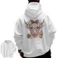 Cute Floral Highland Cow Back To School For Women Teacher Men Zip Up Hoodie Back Print, trending gift Cute Floral Highland Cow Back To School For Women Teacher Men Zip Up Hoodie Back Print, trending gift