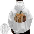 Fall Book Pumpkin Halloween Teacher Librarian Thanksgiving Men Zip Up Hoodie Back Print, trending gift