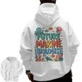 Future Marine Biologist Student Biology Teacher Kids Men Zip Up Hoodie Back Print, Future Teacher Gifts, trending gift