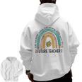 Future Teacher Cute Rainbow Leopard Teacher Outfit For Men Women Girls Kids Men Zip Up Hoodie Back Print, Future Teacher Gifts, trending gift Future Teacher Cute Rainbow Leopard Teacher Outfit For Men Women Girls Kids Men Zip Up Hoodie Back Print, Future Teacher Gifts, trending gift