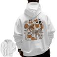 Ghost Reading Books Halloween Bow Spooky Teacher Student Men Zip Up Hoodie Back Print, trending gift Ghost Reading Books Halloween Bow Spooky Teacher Student Men Zip Up Hoodie Back Print, trending gift