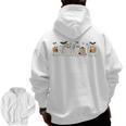 Ghosts Reading Books Library Halloween Teacher Men Women Kid Men Zip Up Hoodie Back Print, trending gift