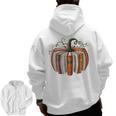 Halloween Teacher Librarians Fall Book Pumpkin Retro Reading Men Zip Up Hoodie Back Print, trending gift
