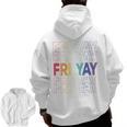 Happy Fri Yay Teacher Friday Saying Men Zip Up Hoodie Back Print, trending gift