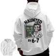 Haunted 67 Skeleton Math Teacher Halloween Costume Math Pun Men Zip Up Hoodie Back Print, trending gift