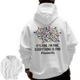 It's Fine I'm Fine Christmas Lights Teacher Xmas Men Zip Up Hoodie Back Print, trending gift It's Fine I'm Fine Christmas Lights Teacher Xmas Men Zip Up Hoodie Back Print, trending gift