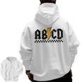 Lightning Pencil Rock'n Roll ABCD Teacher Back To School Kid Men Zip Up Hoodie Back Print, trending gift