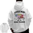 Little Miss Music Teacher Music Teacher Team Men Zip Up Hoodie Back Print, trending gift