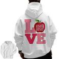 Love Kindergarten Cute Apple School Teacher Men Zip Up Hoodie Back Print, trending gift Love Kindergarten Cute Apple School Teacher Men Zip Up Hoodie Back Print, trending gift
