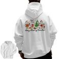 Very Merry Teacher Christmas Goose Silly Holiday Party Men Zip Up Hoodie Back Print, trending gift