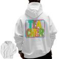 Neon Retro Teacher Cute Teacher Team New Teacher Back To Sch Men Zip Up Hoodie Back Print, trending gift Neon Retro Teacher Cute Teacher Team New Teacher Back To Sch Men Zip Up Hoodie Back Print, trending gift