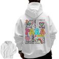 Para Paraprofessional Paraeducator Teacher Back To School Men Zip Up Hoodie Back Print, trending gift