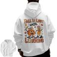Retro Fall In Love With Learning Autumn Pumpkin Teacher Kids Men Zip Up Hoodie Back Print, trending gift Retro Fall In Love With Learning Autumn Pumpkin Teacher Kids Men Zip Up Hoodie Back Print, trending gift