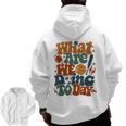 Retro PE Teacher What Are We Doing Today School Coach Women Men Zip Up Hoodie Back Print, Pe Teacher Gifts, trending gift Retro PE Teacher What Are We Doing Today School Coach Women Men Zip Up Hoodie Back Print, Pe Teacher Gifts, trending gift