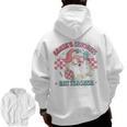 Retro Pink Christmas Santa's Favorite Art Teacher Artist Men Zip Up Hoodie Back Print, trending gift