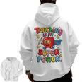 Retro Teaching Is My Superpower Apple Teacher Appreciation Men Zip Up Hoodie Back Print, trending gift Retro Teaching Is My Superpower Apple Teacher Appreciation Men Zip Up Hoodie Back Print, trending gift
