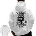 Science Teacher Appreciation Merch -Adults -Youth Grey Classic Fit Modern Science Theme Cartoon Men Zip Up Hoodie Back Print, Science Teacher Gifts, trending gift