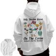 Silly Teacher Goose On The Loose School Out Summer Women Men Men Zip Up Hoodie Back Print, trending gift