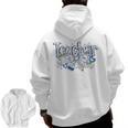 Teacher Blue Chinoiserie Coquette Bow Heart Teacher Life Men Zip Up Hoodie Back Print, trending gift