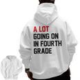Teacher A Lot Going On In Fourth Grade Back To School Men Zip Up Hoodie Back Print, trending gift