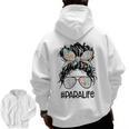 Teacher Para Life Tee Paraprofessional Cute Messy Bun Men Zip Up Hoodie Back Print, trending gift Teacher Para Life Tee Paraprofessional Cute Messy Bun Men Zip Up Hoodie Back Print, trending gift