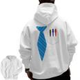 Teacher Tie & Pocket Protector Costume School Men Zip Up Hoodie Back Print, trending gift