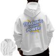 TEACHING IS MY SUPER POWER Teacher Appreciation Men Zip Up Hoodie Back Print, Super Teacher Gifts, trending gift