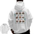 Thankful For Books Turkey Reading Book Lovers Fall Teacher Men Zip Up Hoodie Back Print, trending gift