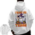Trick Or Teach Teacher Halloween Ghost Pencil Floral Men Zip Up Hoodie Back Print, trending gift Trick Or Teach Teacher Halloween Ghost Pencil Floral Men Zip Up Hoodie Back Print, trending gift