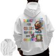 Turkey Thanksgiving Art Teacher Costume Tee For Artists Men Zip Up Hoodie Back Print, trending gift Turkey Thanksgiving Art Teacher Costume Tee For Artists Men Zip Up Hoodie Back Print, trending gift