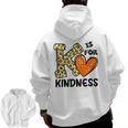 Unity Day K Is For Kindness Anti Bullying Orange Teacher Men Women Kids Men Zip Up Hoodie Back Print, trending gift