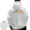 Vintage Play Is Learning Back To School Toddler Teacher Men Zip Up Hoodie Back Print, trending gift