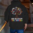 100 Days In The Books Reading Teacher 100th Day Of School Men Zip Up Hoodie Back Print, funny gift 100 Days In The Books Reading Teacher 100th Day Of School Men Zip Up Hoodie Back Print, funny gift