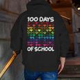 100 Days Of School Heart Love Teacher Or Student 100th Day Men Zip Up Hoodie Back Print, funny gift