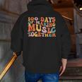 100 Days Of School Music Teacher Men Zip Up Hoodie Back Print, funny gift