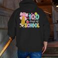 100 Days Of School Preppy 100th Day Of School Teachers Girls Men Zip Up Hoodie Back Print, funny gift