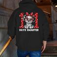 100 Days Smarter 101st Day School Dalmatian Dog Teacher Kids Men Zip Up Hoodie Back Print, funny gift