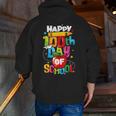 100th Day Of School Teachers Kids Child Happy 100 Days Men Zip Up Hoodie Back Print, funny gift