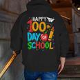 100th Day Of School Teachers Kids Happy 100 Days Men Zip Up Hoodie Back Print, funny gift