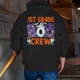1st Grade Boo Crew First Grade Teacher Kids Happy Halloween Men Zip Up Hoodie Back Print, First Grade Teacher Hoodies, funny gift