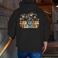 2nd Second Grade Teacher Appreciation Teaching Wildflowers Men Zip Up Hoodie Back Print, 2nd Grade Teacher Hoodies, funny gift