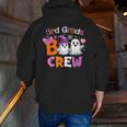3rd Grade Boo Crew Third Grade Halloween Costume Teacher Kid Men Zip Up Hoodie Back Print, funny gift