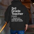 3rd Grade Teacher Definition Back To School First Day Men Zip Up Hoodie Back Print, First Grade Teacher Hoodies, funny gift