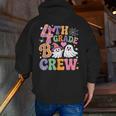 4th Grade Boo Crew Fourth Grade Teacher Kids Happy Halloween Men Zip Up Hoodie Back Print, 4th Grade Teacher Hoodies, funny gift