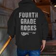 4th GRADE Rocks Teacher Rockstars I Teach Ready To Rock Men Zip Up Hoodie Back Print, 4th Grade Teacher Hoodies, funny gift