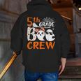 5th Grade Boo Crew Teachers Students Ghost Halloween Men Zip Up Hoodie Back Print, funny gift